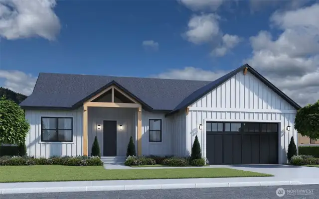 Rendering of 2,126 sf 4 bed 2.25 bath planned house