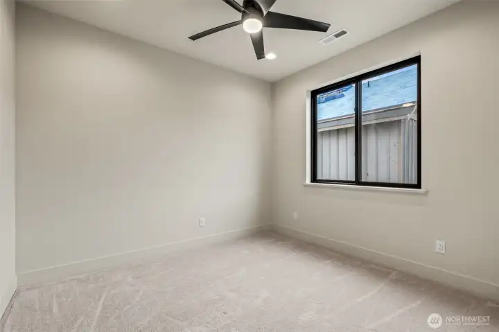 Third bedroom with east facing window
