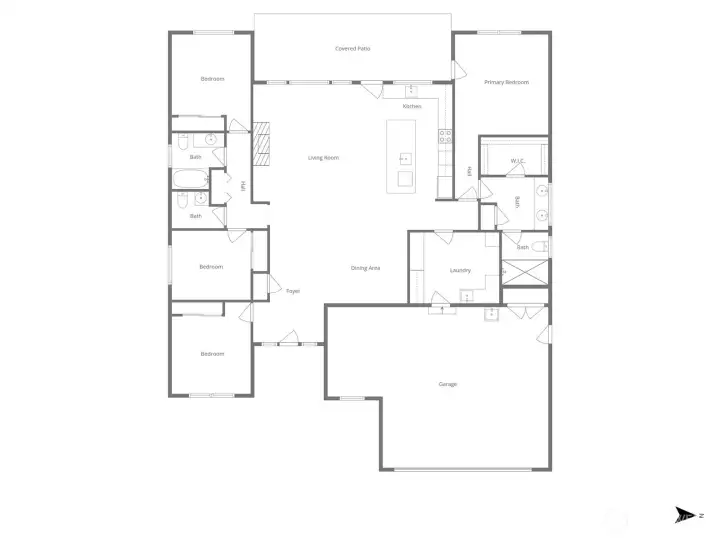 Enjoy a large laundry room, energy-efficient heating and cooling, and an oversized 2+ car garage with shop/storage space