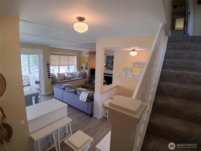 Overview Of Living Room and Stairs to 2nd Level