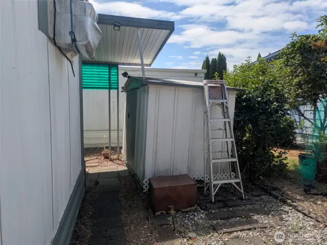 Shed at the back of the home