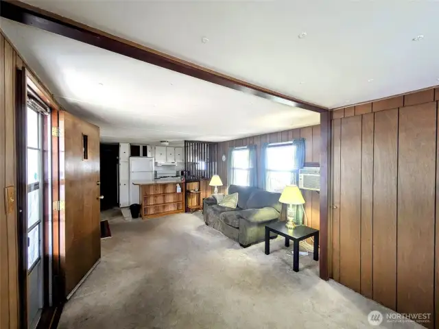 The panels on the right are closet doors. Big closet!