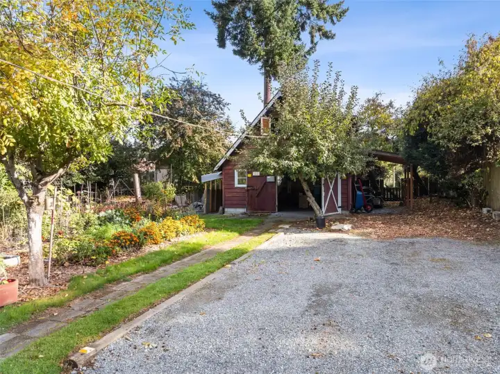 Seller has only used the barn for storage but is possible to use as a detached garage...or potential for DADU?