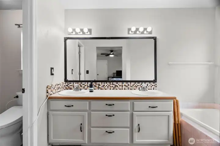 Another view of primary adjoining bath upstairs