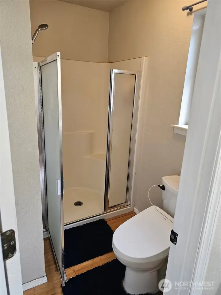 Part of primary bathroom shower .All bathrooms have bidets