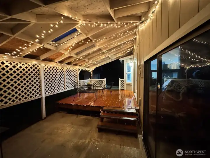 Wired for hot tub. Two separate doors allow for access to back patio.