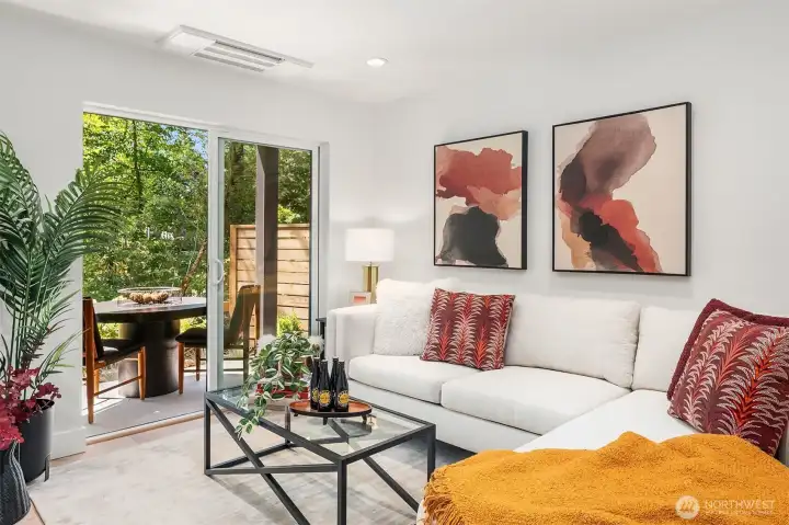 Lower floor has a flex room with so many possibilties and access to a covered patio