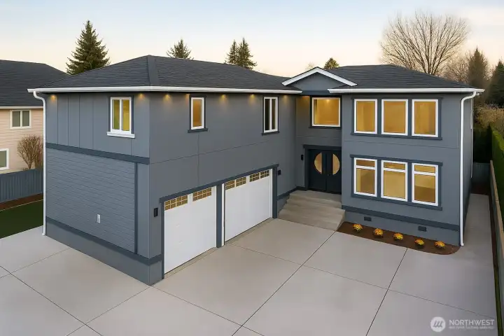 Stunning home with exterior lighting, a HUGE driveway, fully landscaped with flowers and Magnolia trees + more! Custom Home, built with quality, open space floor plan.