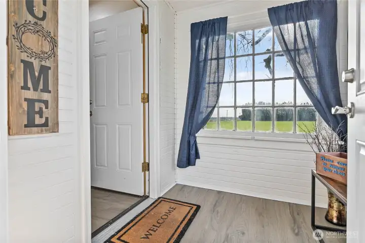 Back porch entry to home