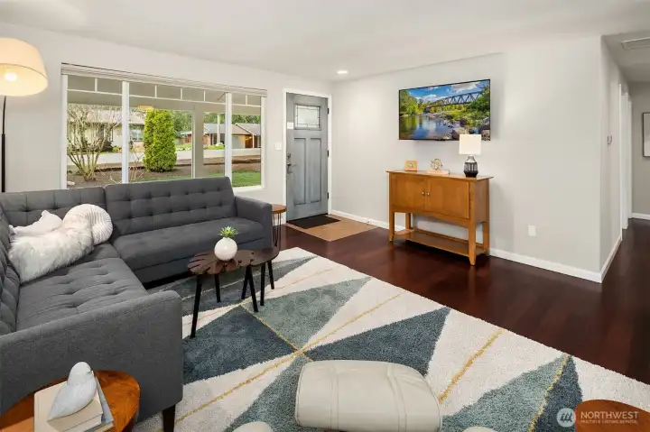 Front Entrance Opens to Light-Filled Family Room