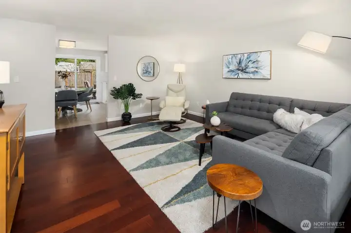 Family Room Leads To Dining Area