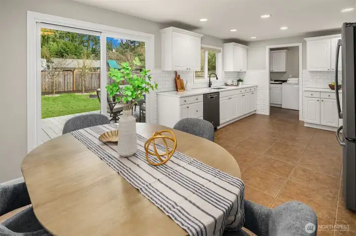 Dining Area Adjacent to Huge Kitchen