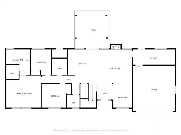 Main level floor with primary suite, 2 additional bedrooms & bath.  Open greatroom with 2-story ceiling brings maximum daylight.