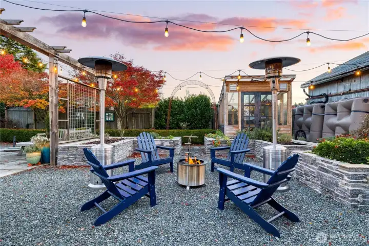 These seating areas are just an extension of the house with entertaining in mind!