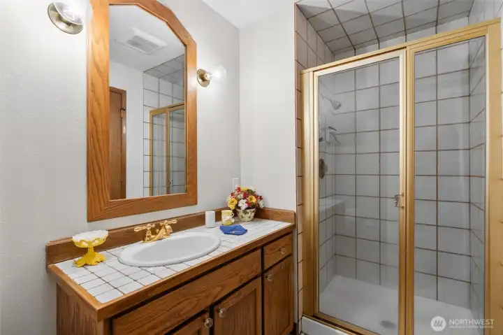 Rec Room with 3/4 Bath Equals Space for Long Term Guests