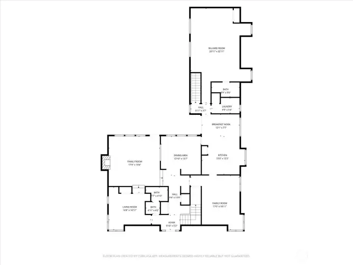 Main Floor Plan with Measurements