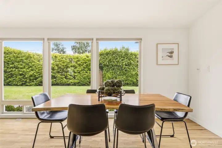 Plenty of room for a large dining table.