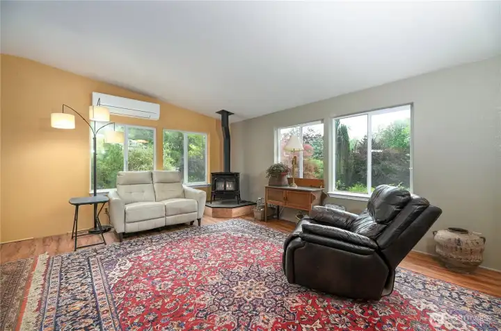Large Living Area With Propane Fireplace
