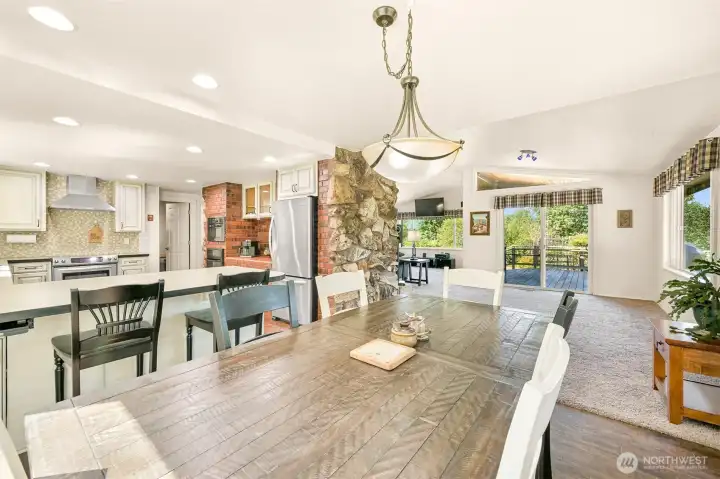 Main floor dining & kitchen slider to huge deck Main floor dining & kitchen slider to huge deck