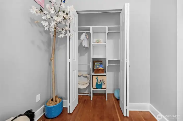 Closet off the second bedroom.