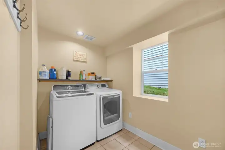 Laundry room on the lower floor.