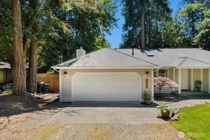 Attached oversized two car garage. Attached oversized two car garage.