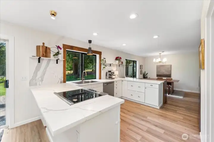 Very functional kitchen which opens to the dining room and living area, perfect for entertaining. Very functional kitchen which opens to the dining room and living area, perfect for entertaining.