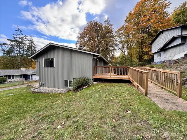 Ramp leading to the back deck.