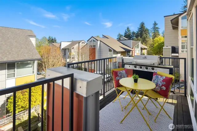 Lovely west facing balcony.