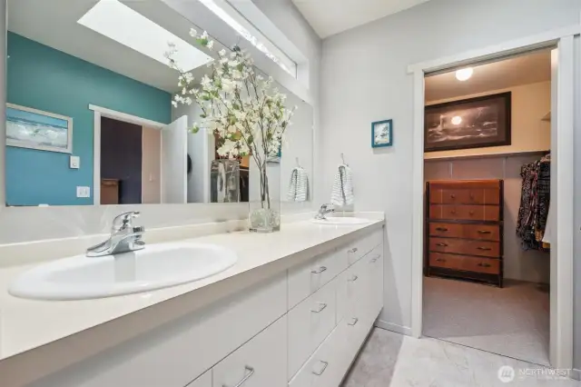 The primary bedroom’s ensuite.