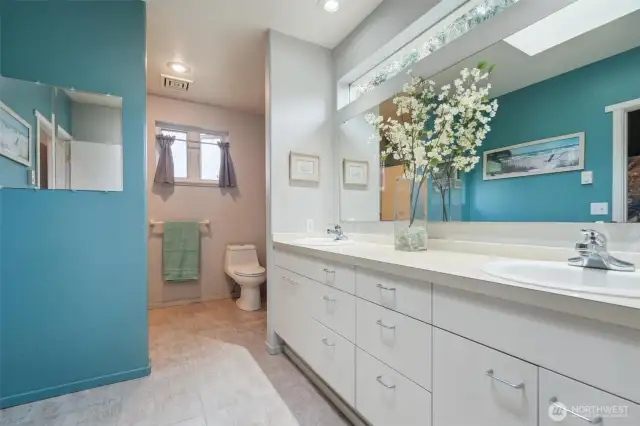 The primary bedroom’s ensuite.