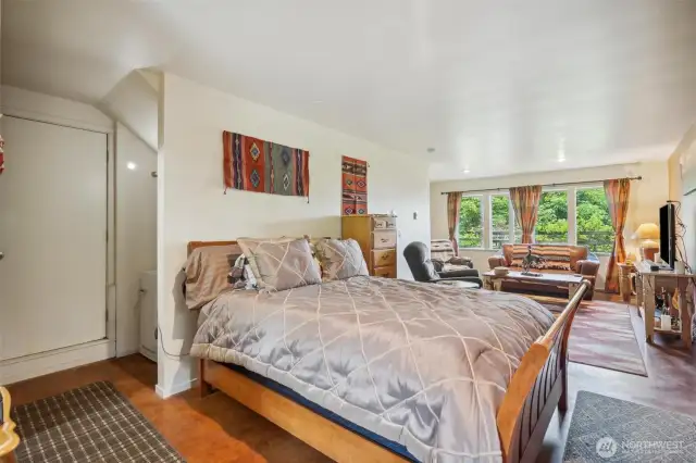 The second floor has a separate entrance, lots of space and a ¼ bathroom.