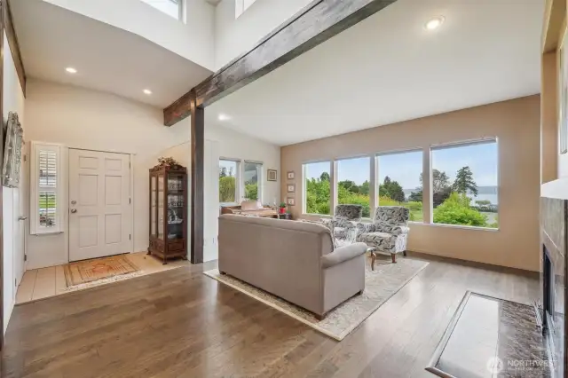 Relax and enjoy the views from the kitchen and living room.