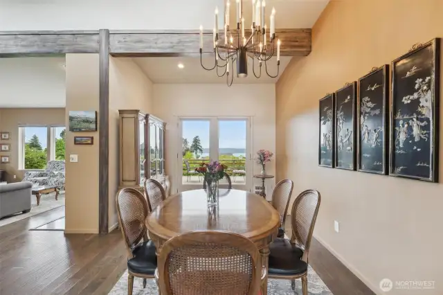 Enjoy the dining space that opens up onto the expansive deck and lets the views in!