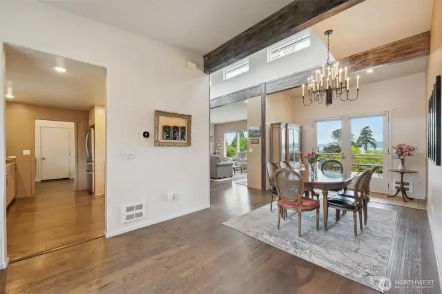 Enjoy the dining space that opens up onto the expansive deck and lets the views in!