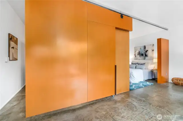 Arrange your living space to suit your needs with the movable jigsaw puzzle wall.