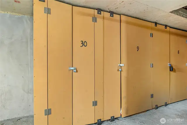 A good sized storage locker is included.