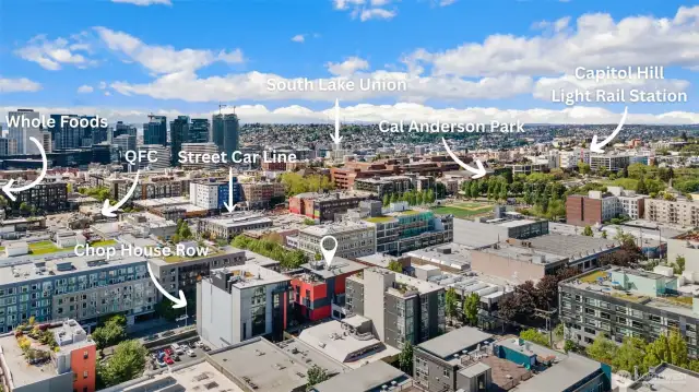 Located in the heart of Capitol Hill's vibrant  Pike/Pine District - close to everything - the Capitol Hill Light Rail Station, the street car, bus lines, South Lake Union, downtown and more.