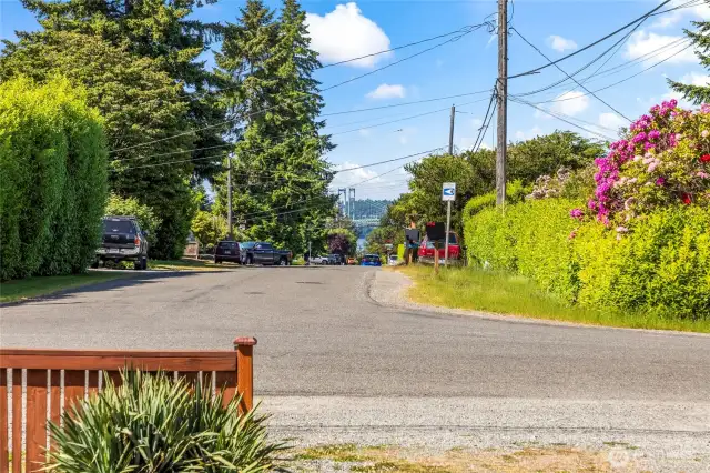 View from the driveway of the bridge!