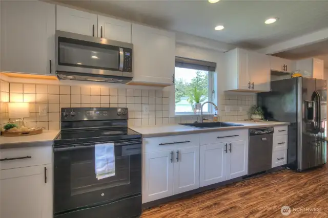 Create gourmet meals in your spacious kitchen