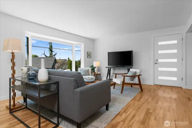 Modern front door with glass feels current