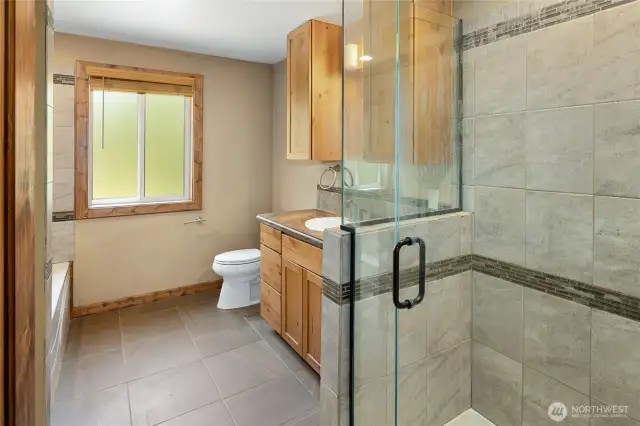Custom full bath upstairs