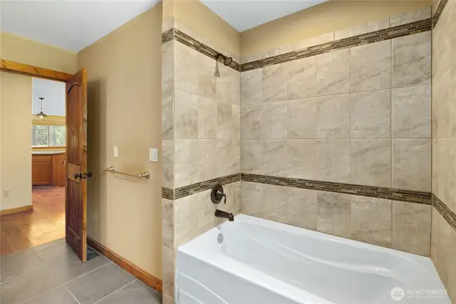 Perfect soaking tub to relax in after a long day of play!