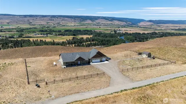 Serenity surrounds this peaceful home nestled on 4.620 acres with stunning valley views.