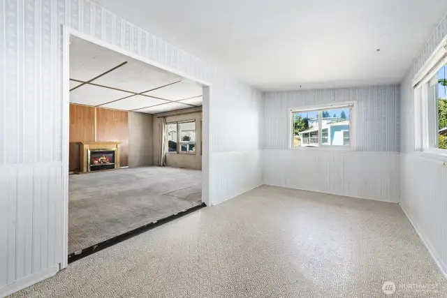 You enter the home through the sunroom.  So much added space for living comfort.