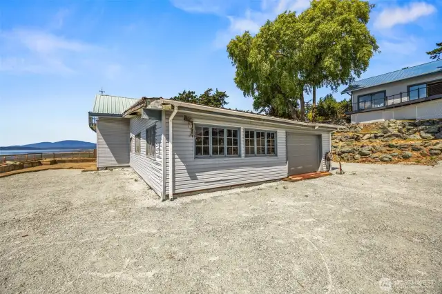 Ample parking and storage space at the cannery, including an easy-access garage door - perfect for pulling in equipement to work on or store securely.