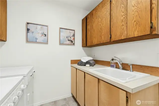laundry on lower level