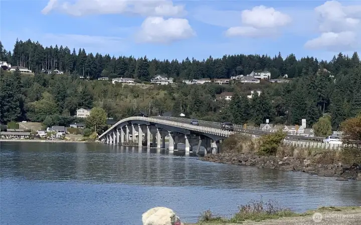 The Fox Island bridge brings you to the island and your place in the country.