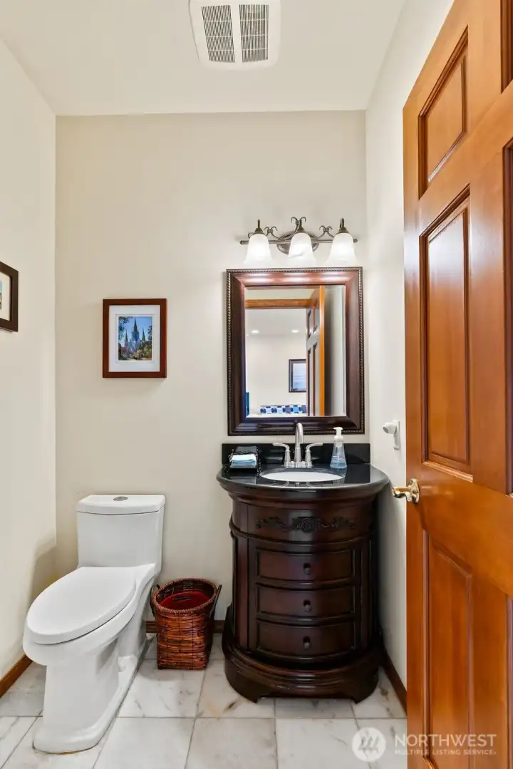 Main floor half bath.