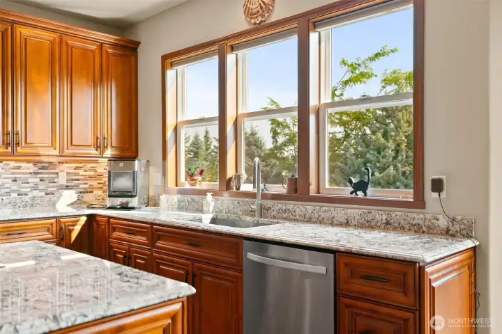 Great counter space.